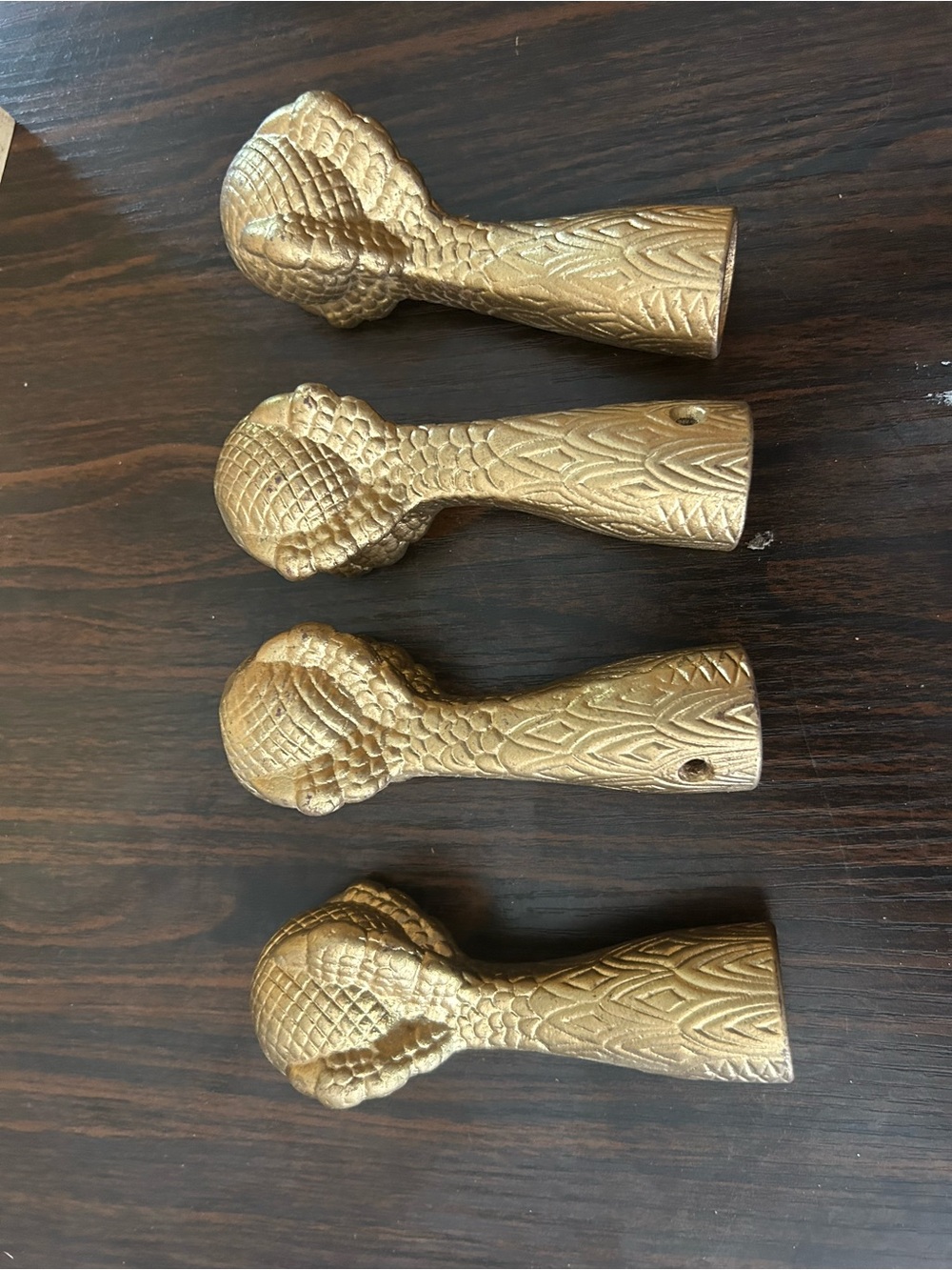 Set of 4 Vintage Eagle Claw Feet for Furniture.